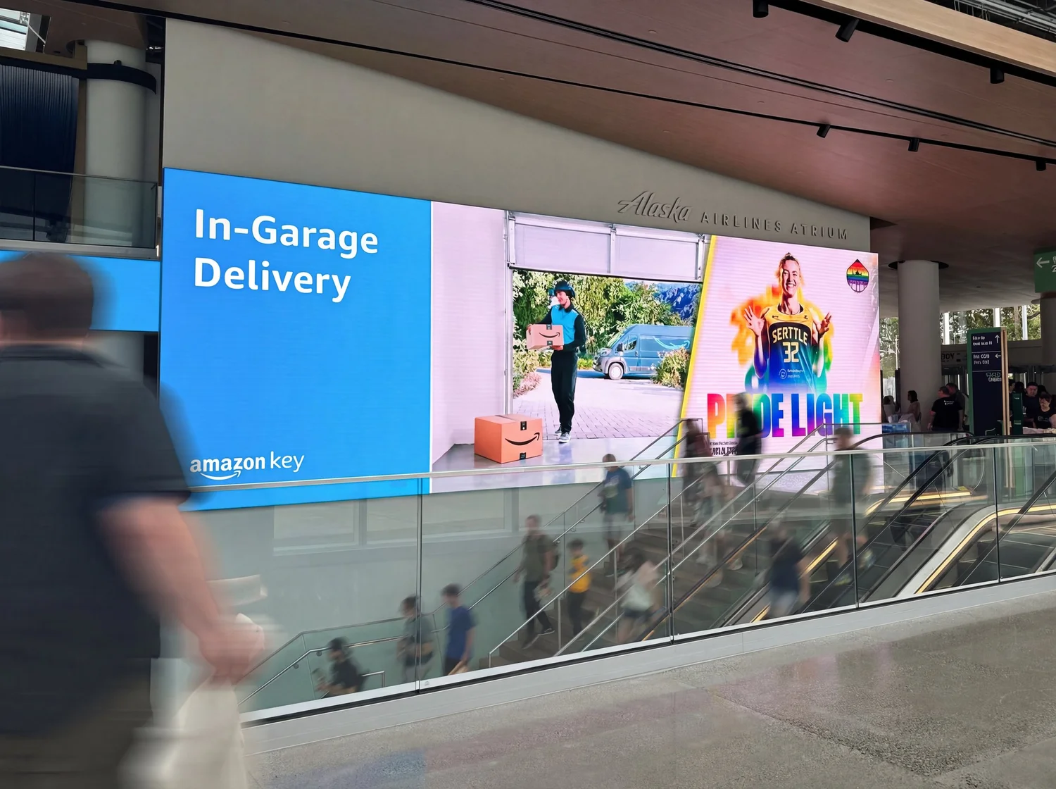 Amazon Key placement at Climate Pledge Arena.