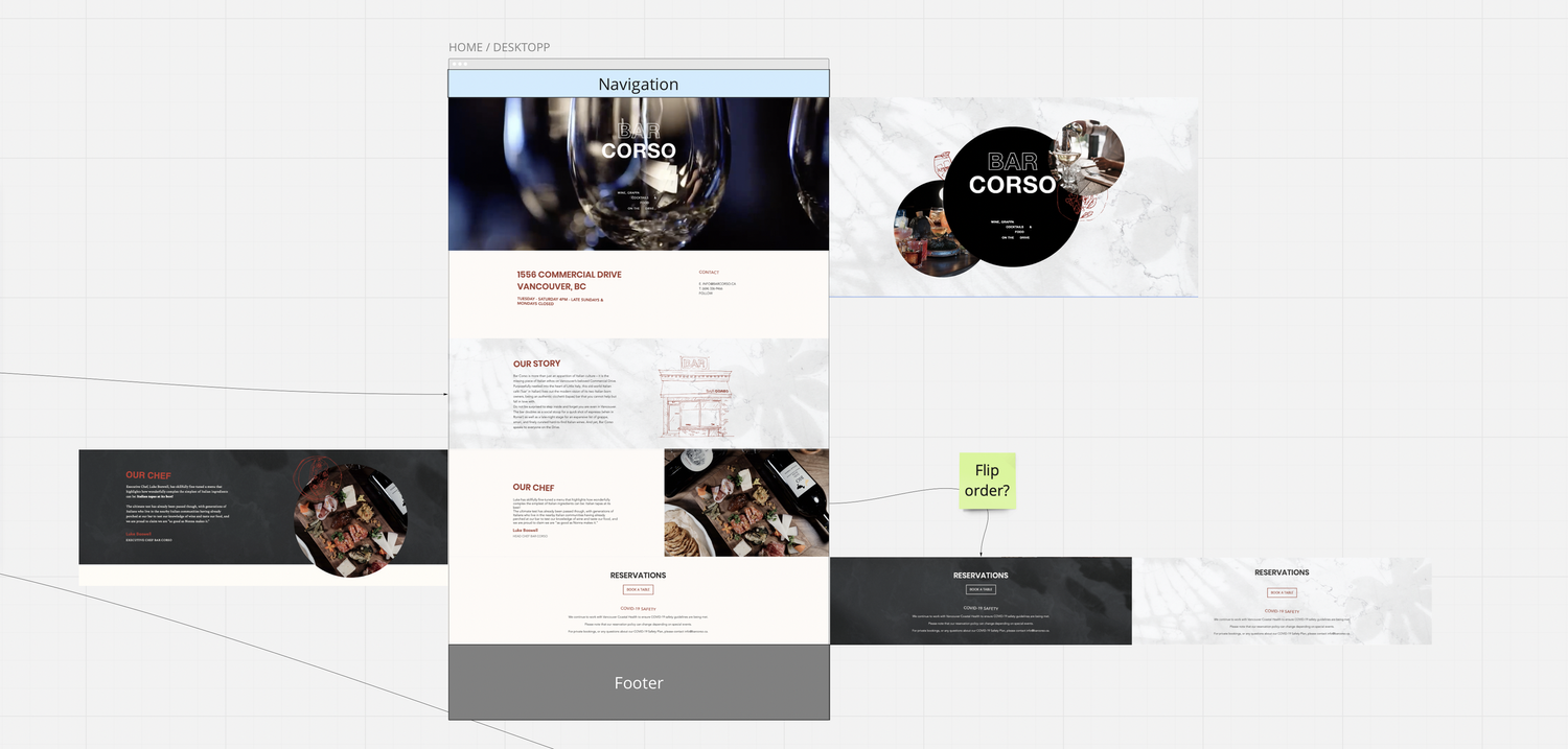 Illustration style exploration for Bar Corso.