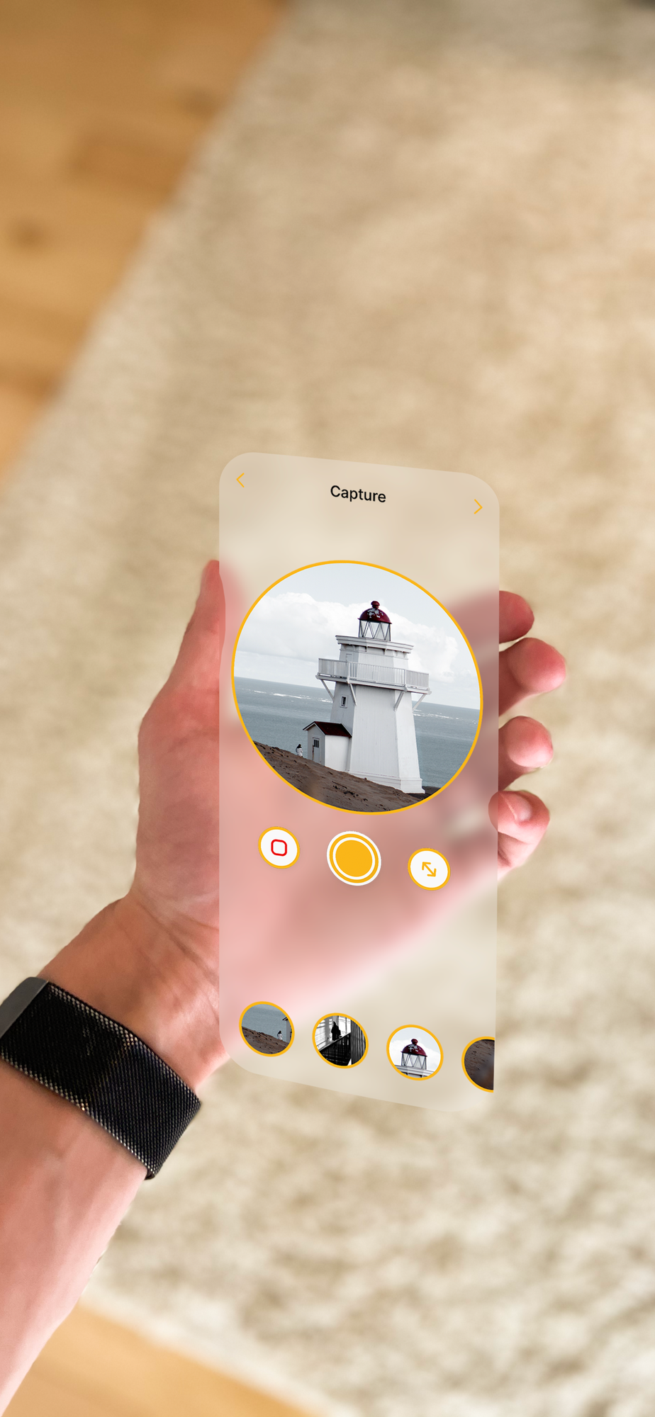 Kodak Capture feature mockup.