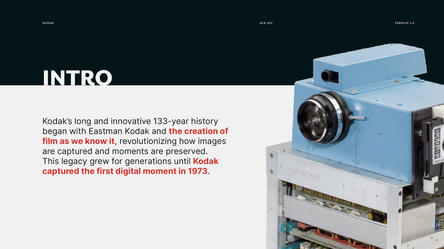 Kodak introduction slide.