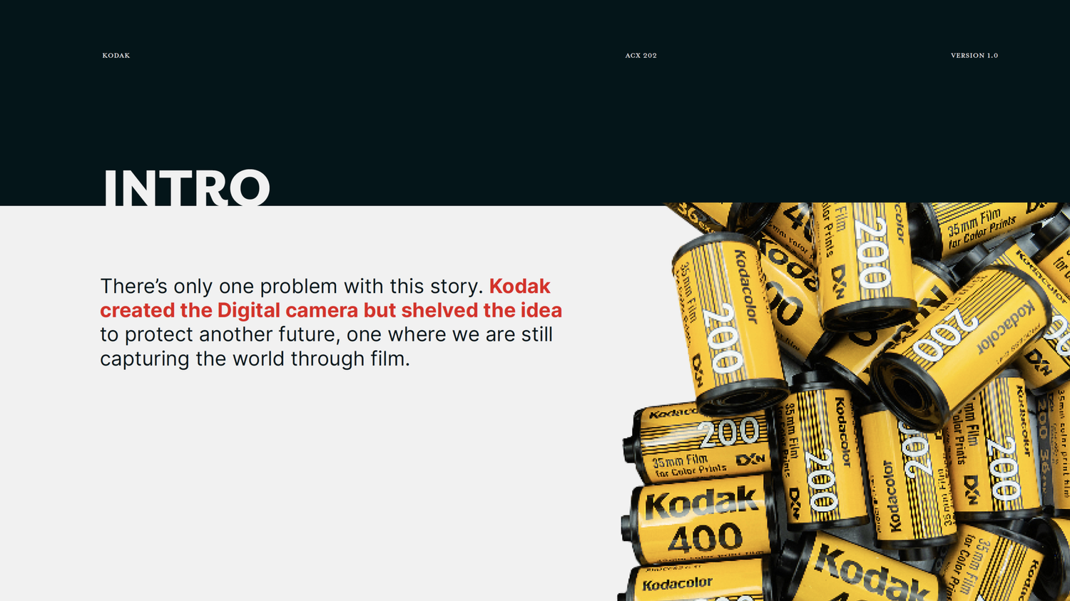 Kodak history slide.