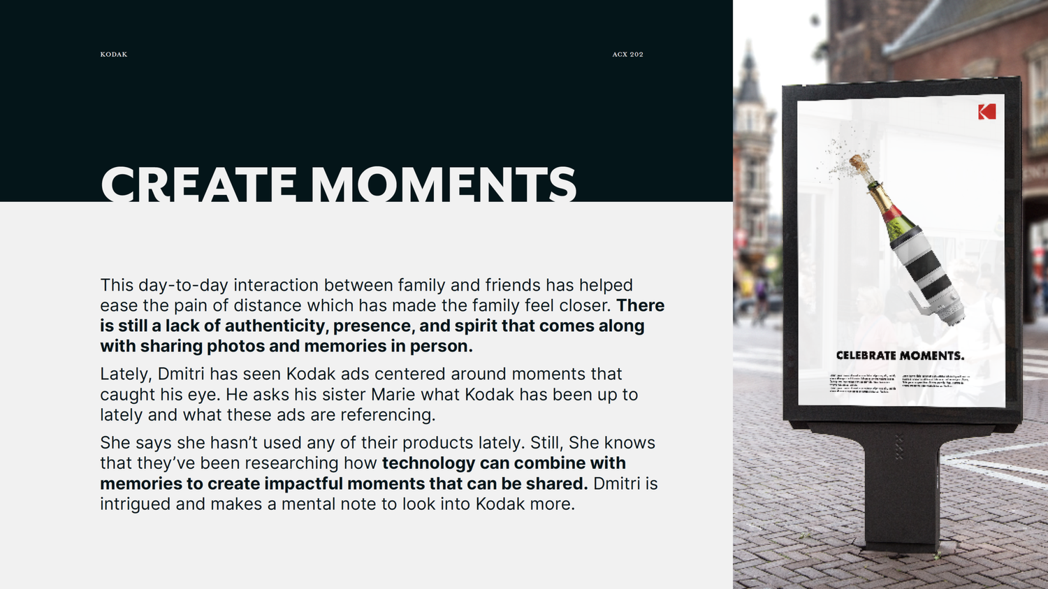 Kodak strategy deck slide.
